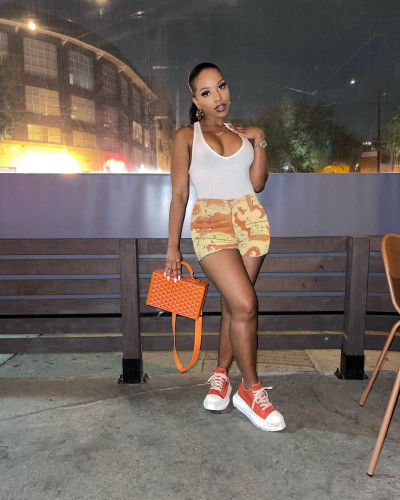 cute camo wash shorts pants