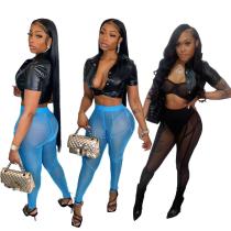 Women's Tops Lapel Snap Leather Short Jacket