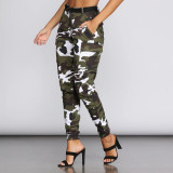 Stylish Slim Fit Camo Print Casual Pennies