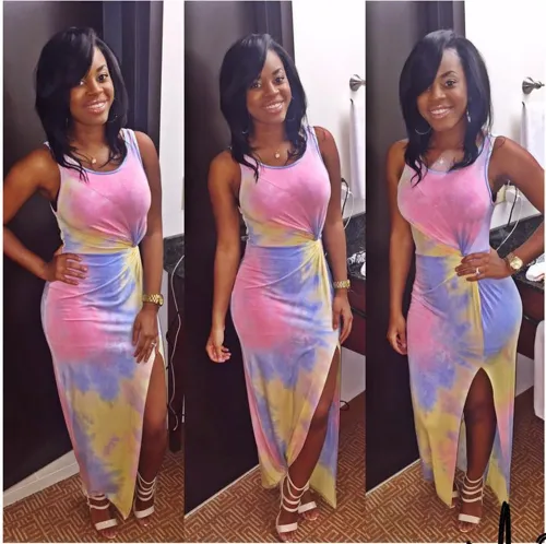 Women's Tie Dye Contrast Dress