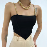 Chain Sling One Shoulder Top Summer One Collar Fashion Sexy Small Vest