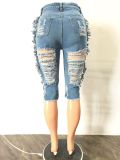 Women's New Stretch Tassel Ripped Sexy Jeans Pants