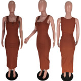 Women's Fashion Casual Skinny Dresses Long Skirts