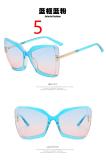 T Polygon Sunglasses Fashion Large Frame Butterfly Cat Eye Sunglasses Gradient Sunglasses