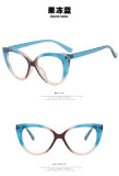 Color matching cat eye flat mirror TR90 anti-blue light retro glasses frame trendy glasses frame