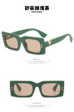 Square Rice Nail Sunglasses V-Shaped Sunglasses Fashion Narrow Frame Sunglasses Trend Women