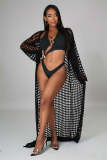 Women's Dress Fashion Sun Protection Blouse Beach Dress Knit Cardigan Cape