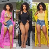 Women's Dress Fashion Sun Protection Blouse Beach Dress Knit Cardigan Cape