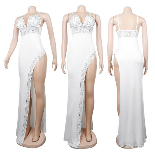 Sexy slim fit hot diamond nightclub dress