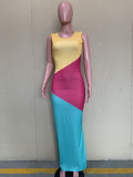 Women's Sexy Sleeveless Digital Positioning Print Casual Dress