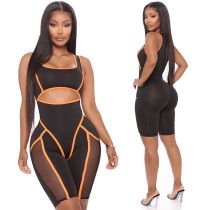 Women's Fashion Sexy Skinny Colorblock Sleeveless Jumpsuit