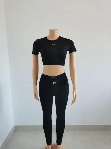 Printed Sexy Tight Crescent Trend Suit Casual Yoga Two Pieces