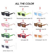 Square Sunglasses Small Frame Sunglasses Transparent Color Personality Street Shot Sunglasses