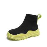 Socks Candy Boots Stretch Knit Shoes