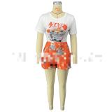 Joker Print Short Sleeve T-Shirt Casual Hot Pants Set