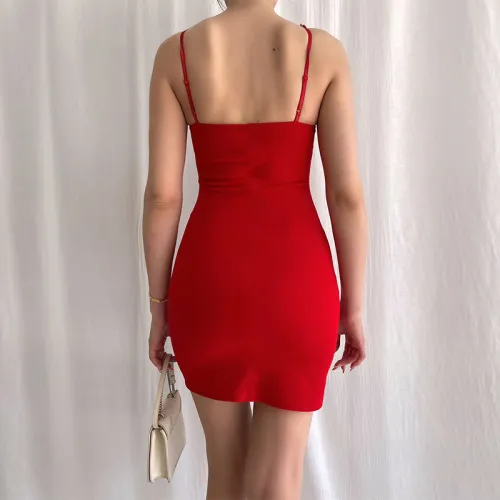 Fashion sexy tube top slim bag hip suspender dress
