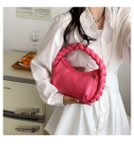Fashionable and popular braided braided handbag retro semicircle all-match messenger bag B10499