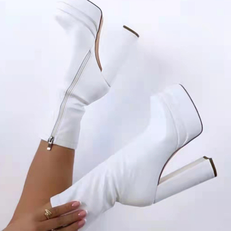 super high heel platform ankle boots  FL676947452864