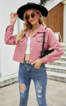 Short Ladies Jacket Corduroy Lapel Shirt Jacket Short Ladies Jacket Corduroy Lapel Shirt Jacket