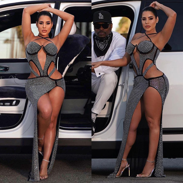 Women's Sexy Nightclub Celebrity Irregular Hollow Out Dress