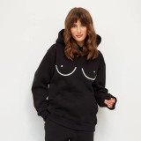 Casual Hot Drill Hooded Long Sleeve Pocket Slim Sweater Top