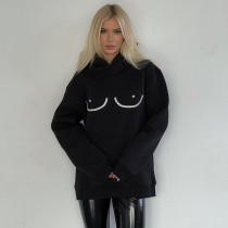 Casual Hot Drill Hooded Long Sleeve Pocket Slim Sweater Top Casual Hot Drill Hooded Long Sleeve Pocket Slim Sweater Top