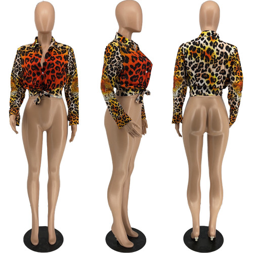 autumn winter printed shirt long sleeve top