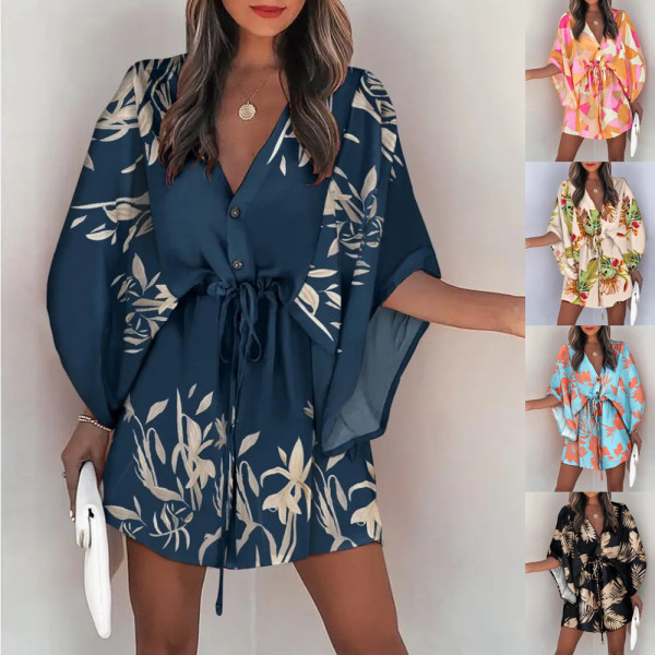 Fashion Print Shirt Dress