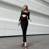 Fashionable one-shoulder temperament slim sexy hip-lifting dress