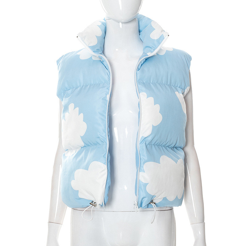 Jacket vest thickened warm cloud stand collar short bread coat cotton coat