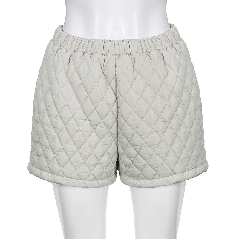 Solid color diamond loose large lapel cotton jacket shorts suit shorts