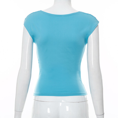 Solid color front and back small coat