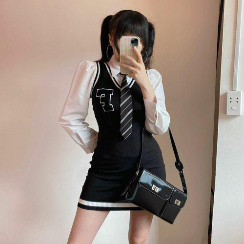Plus Size Women's Personality Long Sleeve Line Sports Suit