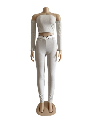 sexy off-the-shoulder suit