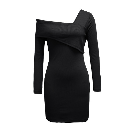 Sexy off-the-shoulder slim fit dress