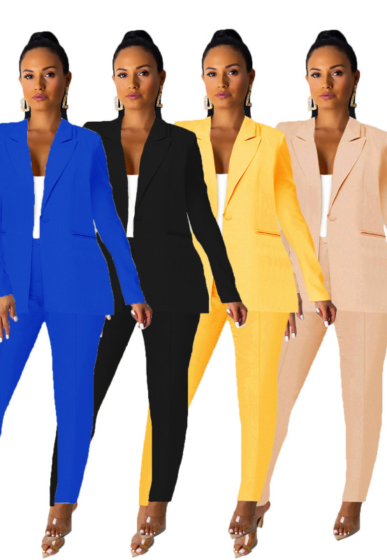 Solid color sexy fashion casual suit