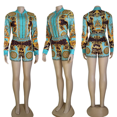 Commuter Casual Printed Two-Piece Set