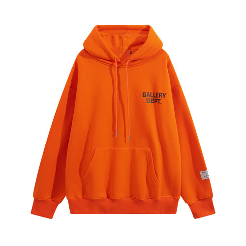 Tide brand hip-hop GD Gallery Dept fashion all-match casual loose trend hooded pullover sweater solid color
