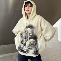 Fashion Print Casual Loose Hooded Long Sleeve Sweatshirt Fashion Print Casual Loose Hooded Long Sleeve Sweatshirt