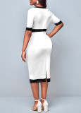 Sexy Fashion Digital Print Short Sleeve Women Dress SMR11285