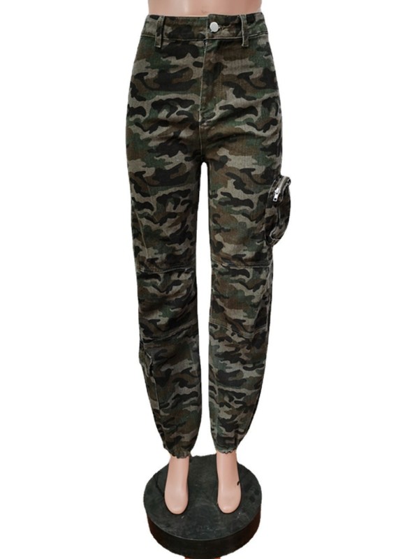 camouflage cargo pants denim slacks
