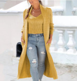 Two-piece knitted vest autumn and winter cardigan trench coat knitted suit