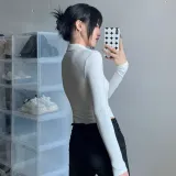 Bottoming Shirt Skinny Sexy Women's Long Sleeve V-Neck Bodysuit