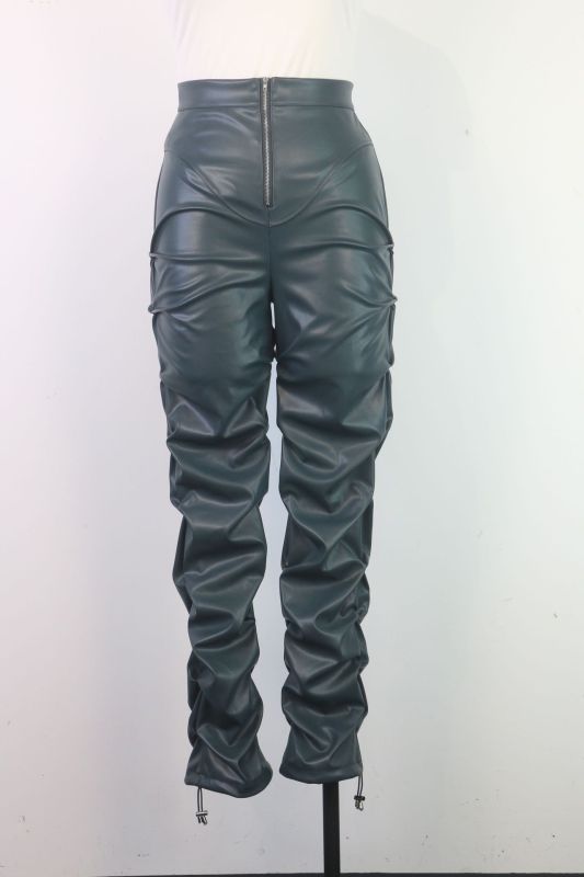 Fashion tight PU leather trousers for autumn and winter