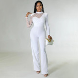 Solid casual jumpsuit Solid straight jumpsuit