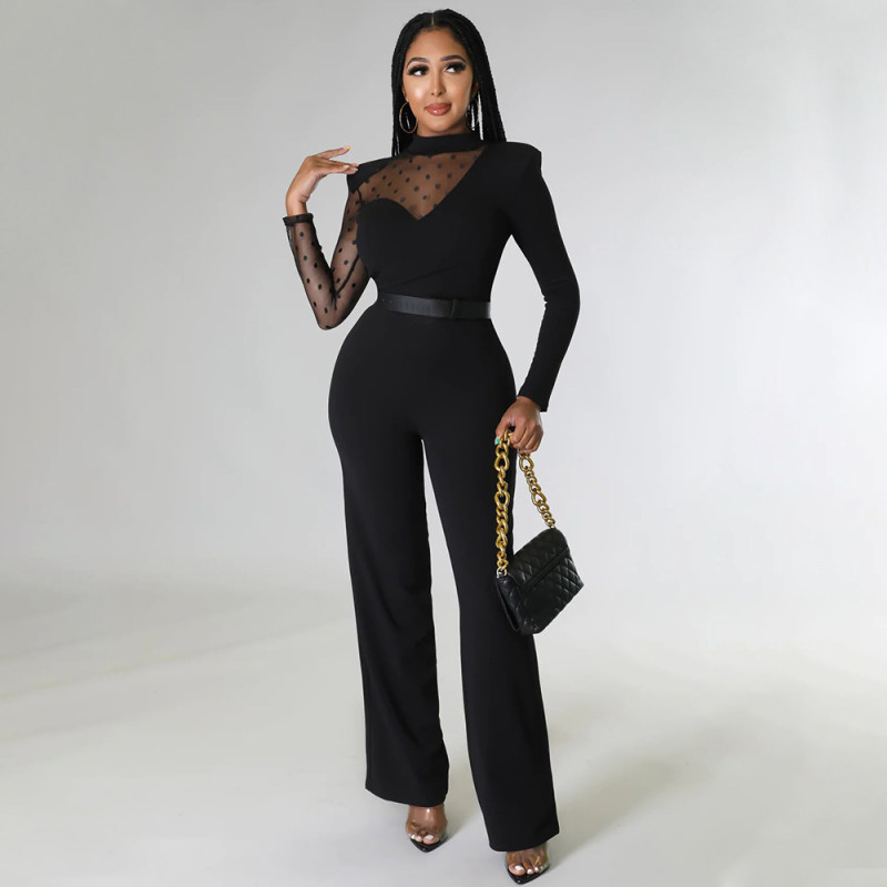 Solid casual jumpsuit Solid straight jumpsuit