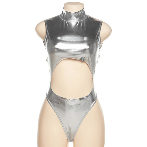 Fashion Nightclub Sexy Spice Girl Sleeveless Hollow out Bodysuit