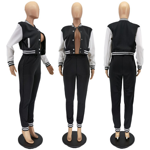 Winter Fashion Thread Multicolor Baseball Suit