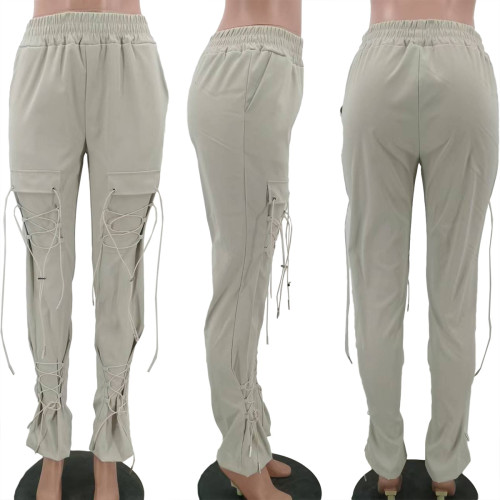 Autumn and winter personalized casual multi strap overalls
