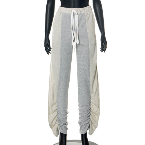 Sexy split high waist leggings show thin pile casual pants